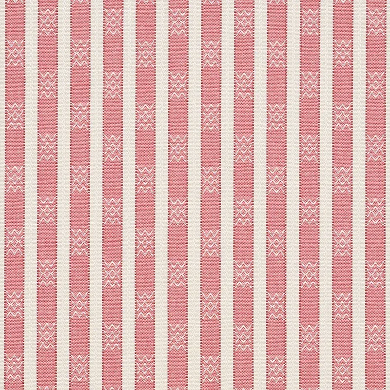 BEVERLY STRIPE fabric RED color by Schumacher
