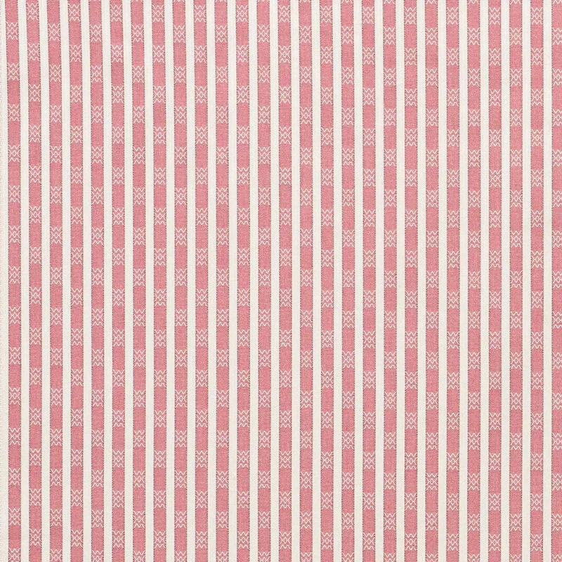BEVERLY STRIPE fabric RED color by Schumacher