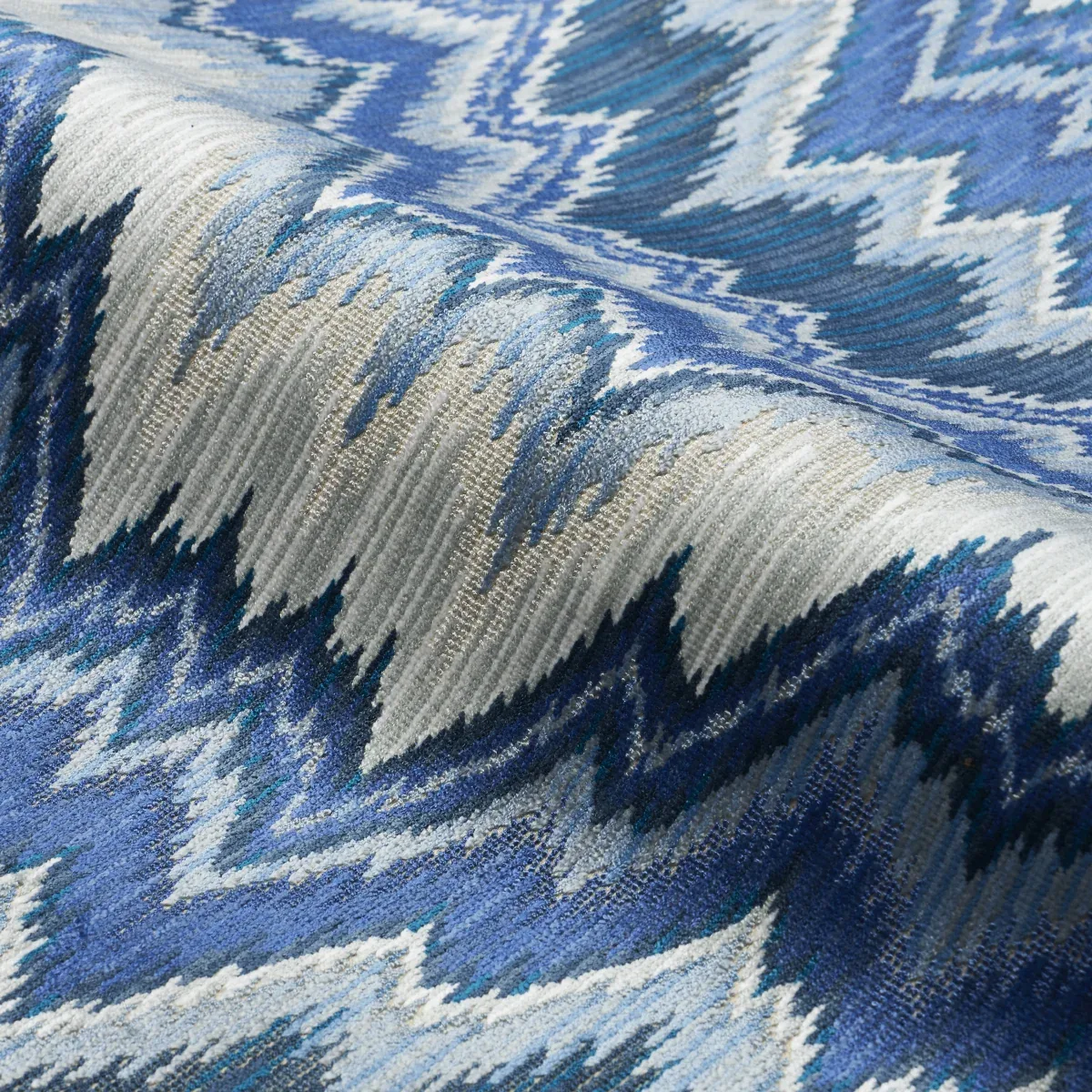 BEZIQUE FLAMESTITCH VELVET Fabric – LAPIS | Schumacher | Wal BEZIQUE FLAMESTITCH VELVET fabric LAPIS color by Schumacher