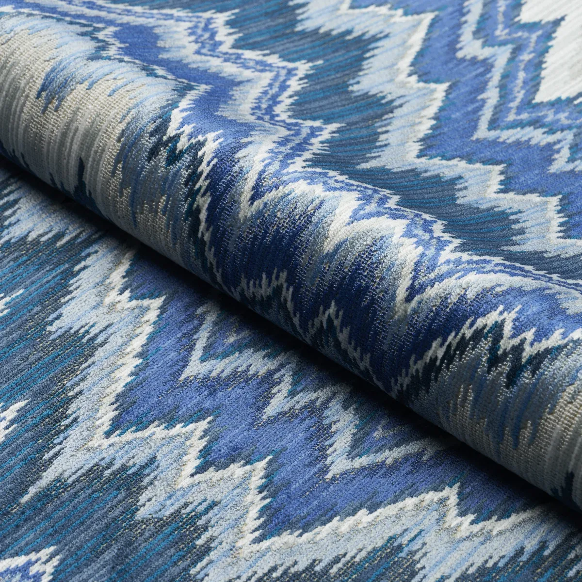 BEZIQUE FLAMESTITCH VELVET Fabric – LAPIS | Schumacher | Wal BEZIQUE FLAMESTITCH VELVET fabric LAPIS color by Schumacher