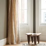 BHUTTIS SHEER Fabric – NATURAL | Schumacher | Wallpaper Twin BHUTTIS SHEER fabric NATURAL color by Schumacher