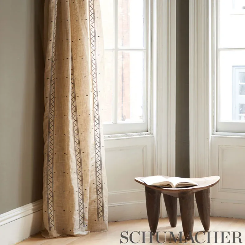 BHUTTIS SHEER Fabric – NATURAL | Schumacher | Wallpaper Twin BHUTTIS SHEER fabric NATURAL color by Schumacher
