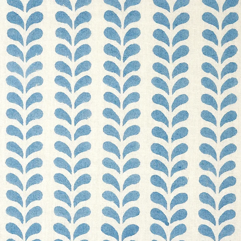 Bindi Hand Block Print fabric BLUE color by Schumacher