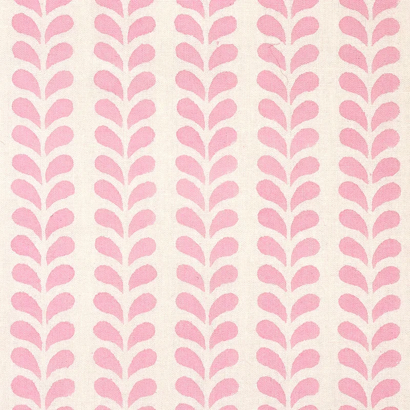 Bindi Hand Block Print fabric PINK color by Schumacher
