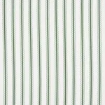BIRDIE TICKING STRIPE fabric LEAF GREEN color by Schumacher