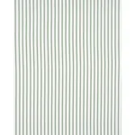 BIRDIE TICKING STRIPE fabric LEAF GREEN color by Schumacher