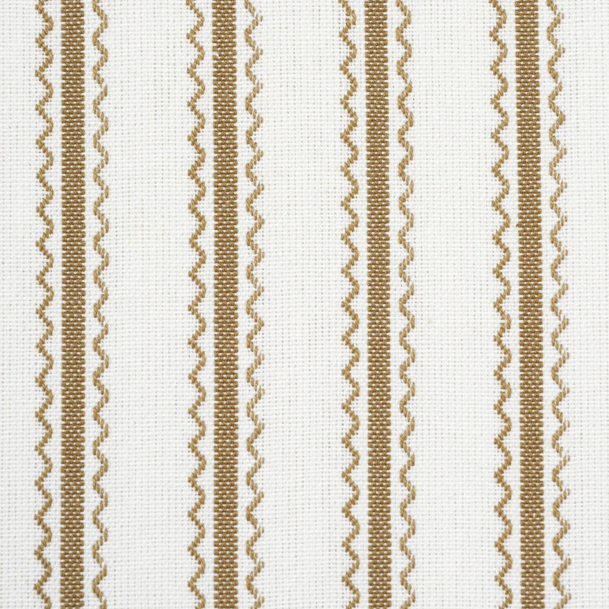 BIRDIE TICKING STRIPE fabric NEUTRAL color by Schumacher