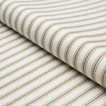 BIRDIE TICKING STRIPE fabric NEUTRAL color by Schumacher