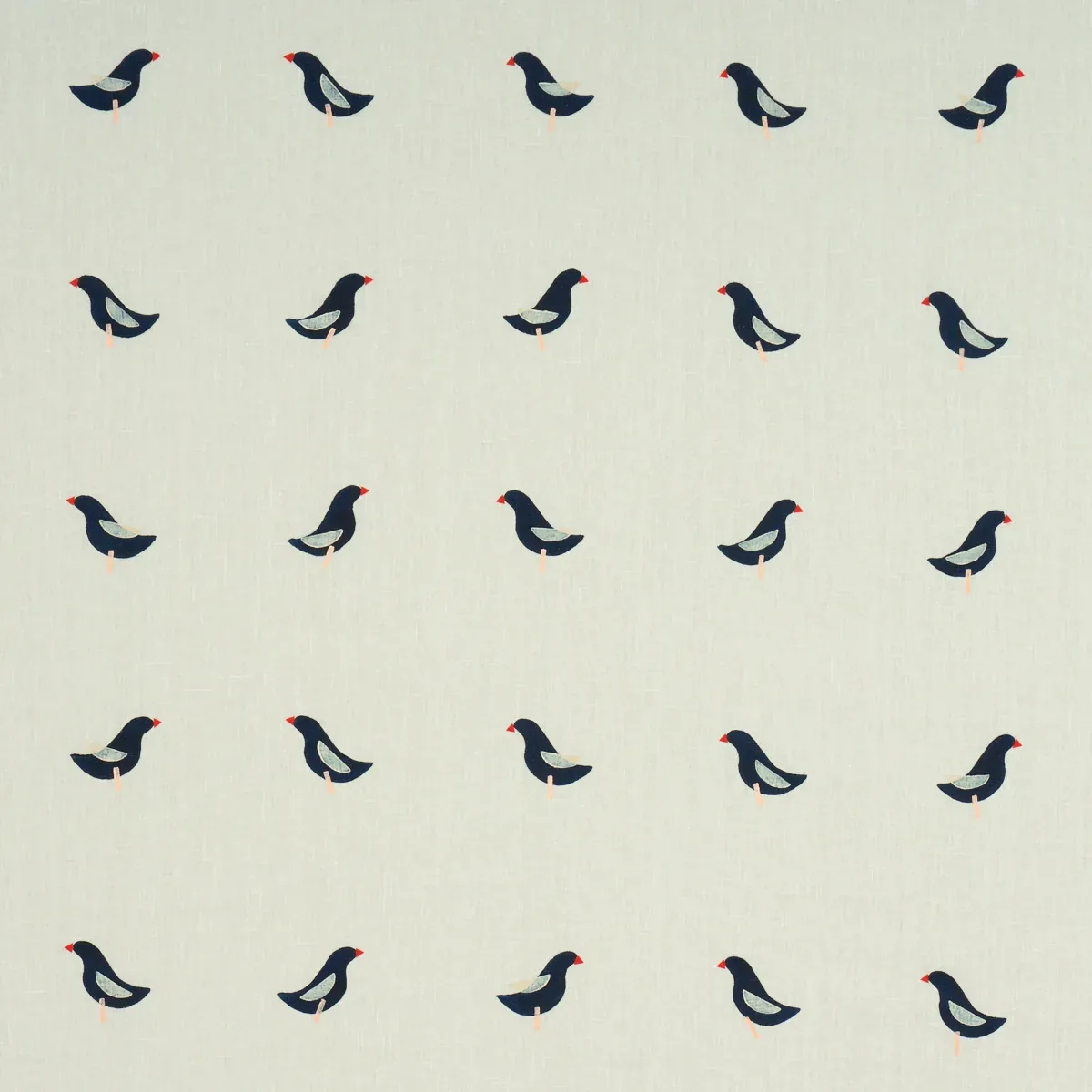 182380 | BIRDS HAND BLOCK PRINT – BLACK ON NATURAL