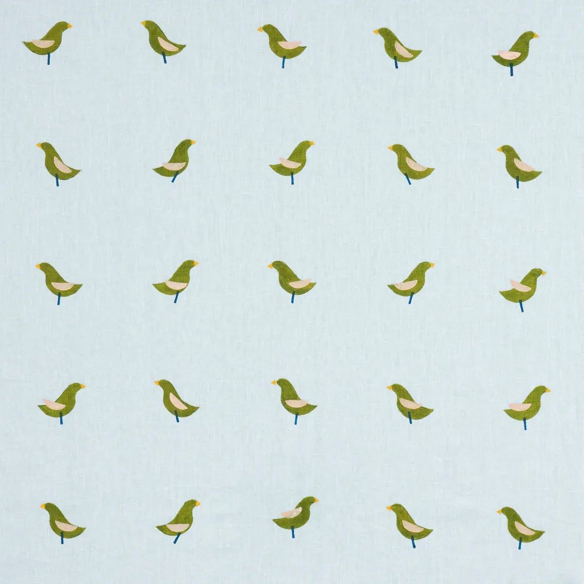 182381 | BIRDS HAND BLOCK PRINT – GREEN ON SKY