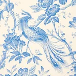 BIRDS OF PARADISE Fabric – BLUE | Schumacher | Wallpaper Twi BIRDS OF PARADISE fabric BLUE color by Schumacher