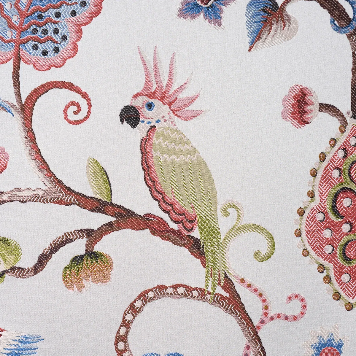BIRDS OF PARADISE WOVEN Fabric – MIST | Schumacher | Wallpap BIRDS OF PARADISE WOVEN fabric MIST color by Schumacher
