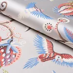 BIRDS OF PARADISE WOVEN Fabric – MIST | Schumacher | Wallpap BIRDS OF PARADISE WOVEN fabric MIST color by Schumacher