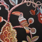 BIRDS OF PARADISE WOVEN Fabric – NOIR | Schumacher | Wallpap BIRDS OF PARADISE WOVEN fabric NOIR color by Schumacher