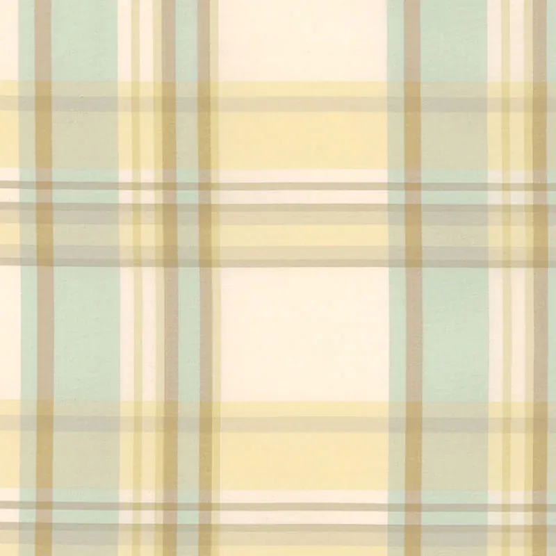 BIRMINGHAM SILK PLAID fabric WHEAT color by Schumacher