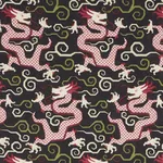 BIXI DRAGON Fabric – BLACK | Schumacher | Wallpaper Twins BIXI DRAGON fabric BLACK color by Schumacher