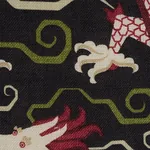 BIXI DRAGON Fabric – BLACK | Schumacher | Wallpaper Twins BIXI DRAGON fabric BLACK color by Schumacher