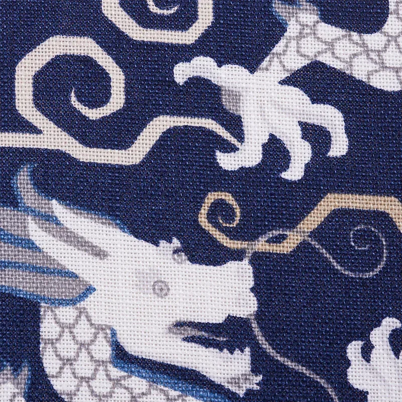 BIXI DRAGON fabric BLUE color by Schumacher