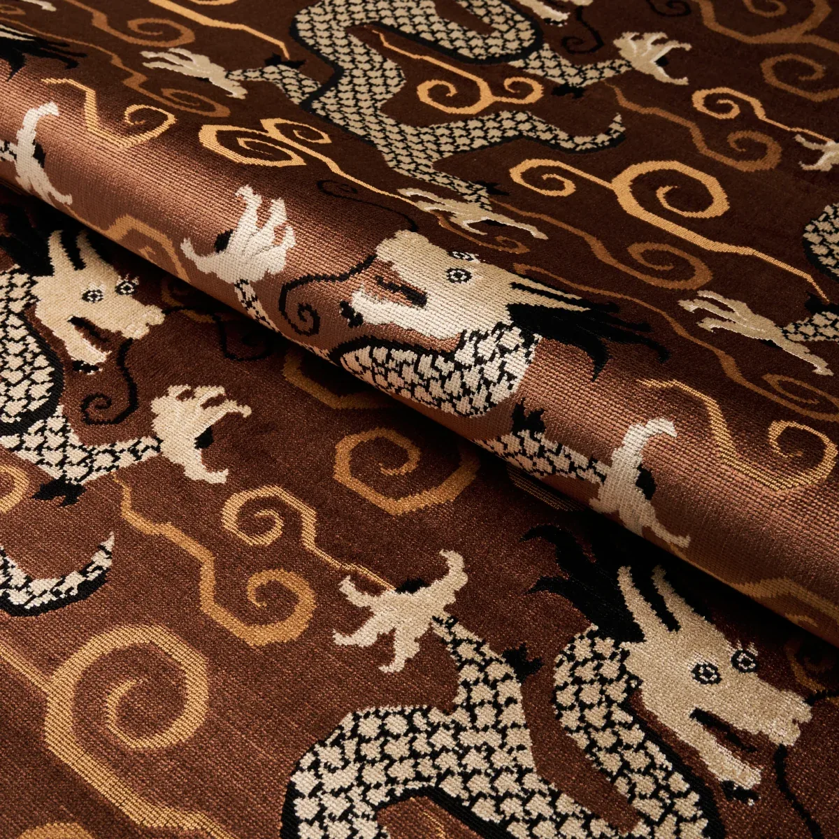 BIXI VELVET fabric BRONZE color by Schumacher