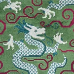 BIXI VELVET fabric EMERALD color by Schumacher