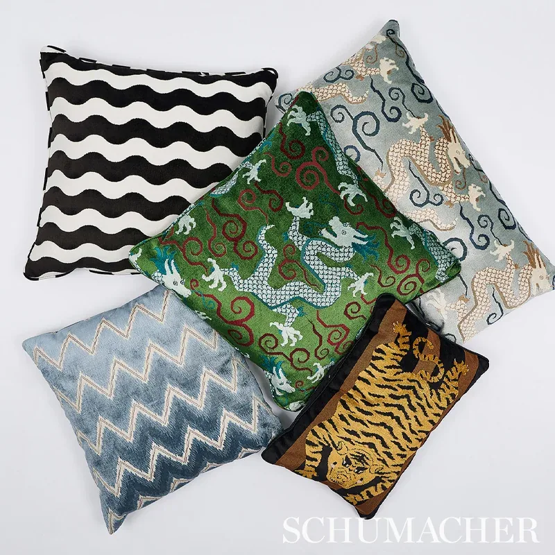 BIXI VELVET fabric EMERALD color by Schumacher