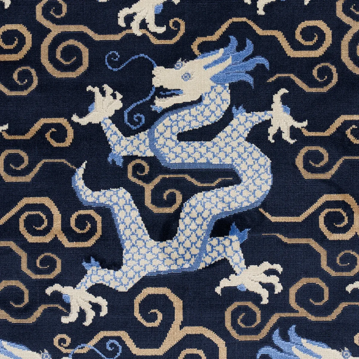 BIXI VELVET Fabric – MIDNIGHT BLUE | Schumacher | Wallpaper BIXI VELVET fabric MIDNIGHT BLUE color by Schumacher