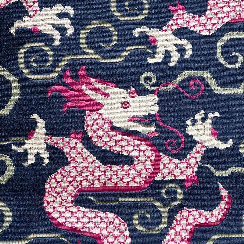 BIXI VELVET fabric SAPPHIRE color by Schumacher