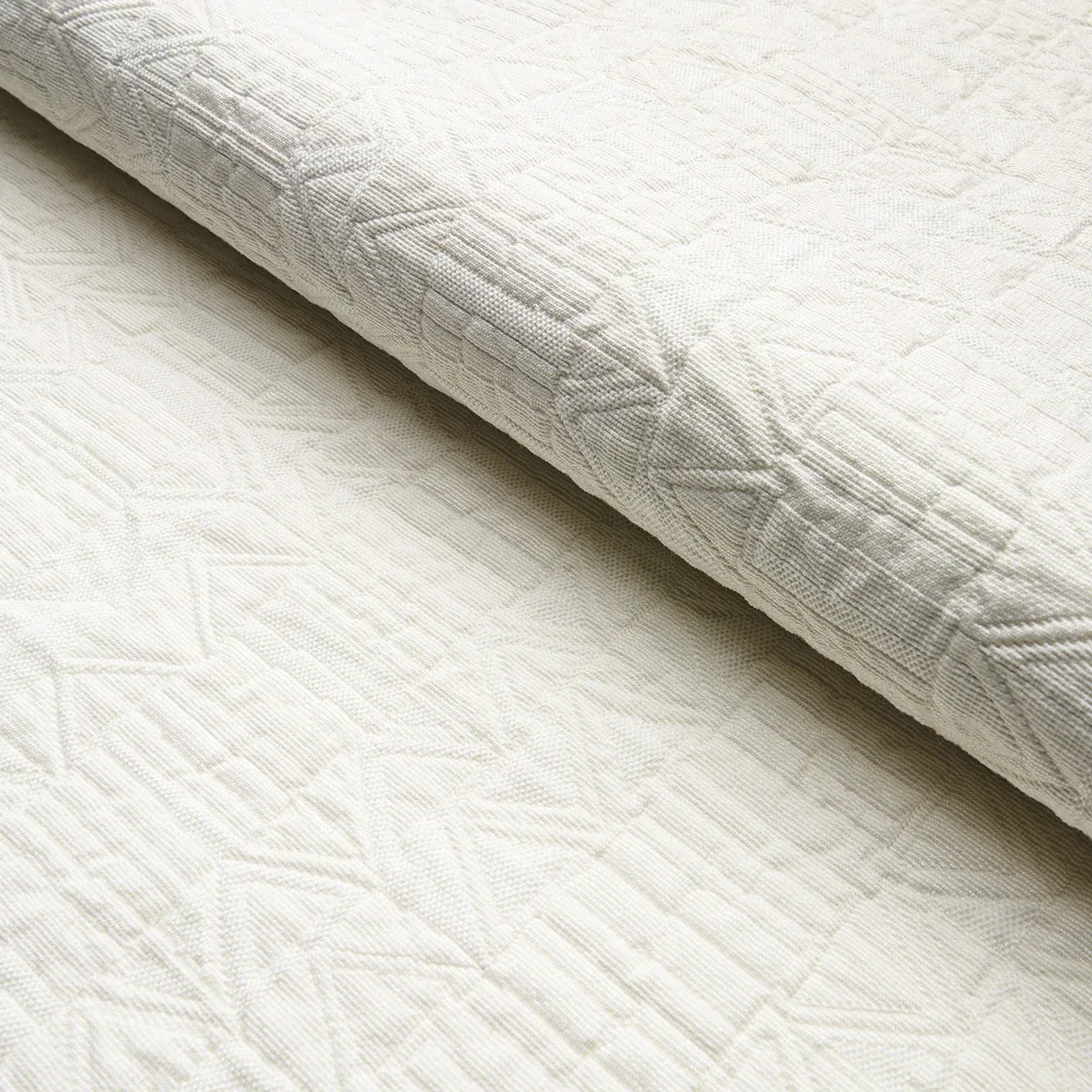 BIZANTINO QUILTED WEAVE fabric IVORY color by Schumacher