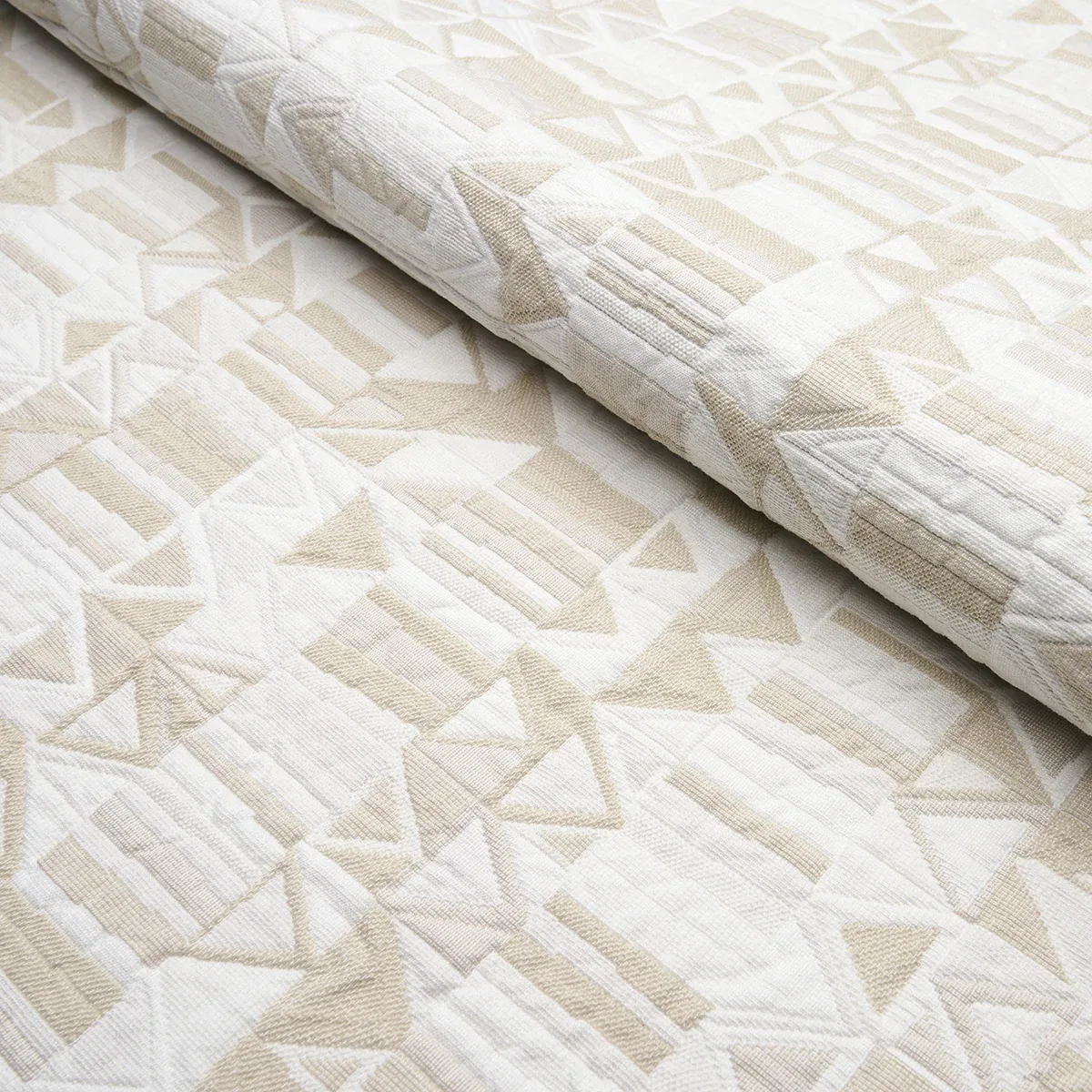 BIZANTINO QUILTED WEAVE fabric NATURAL color by Schumacher