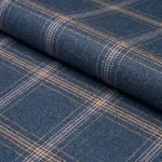 BLACKBURN MERINO PLAID fabric DENIM color by Schumacher