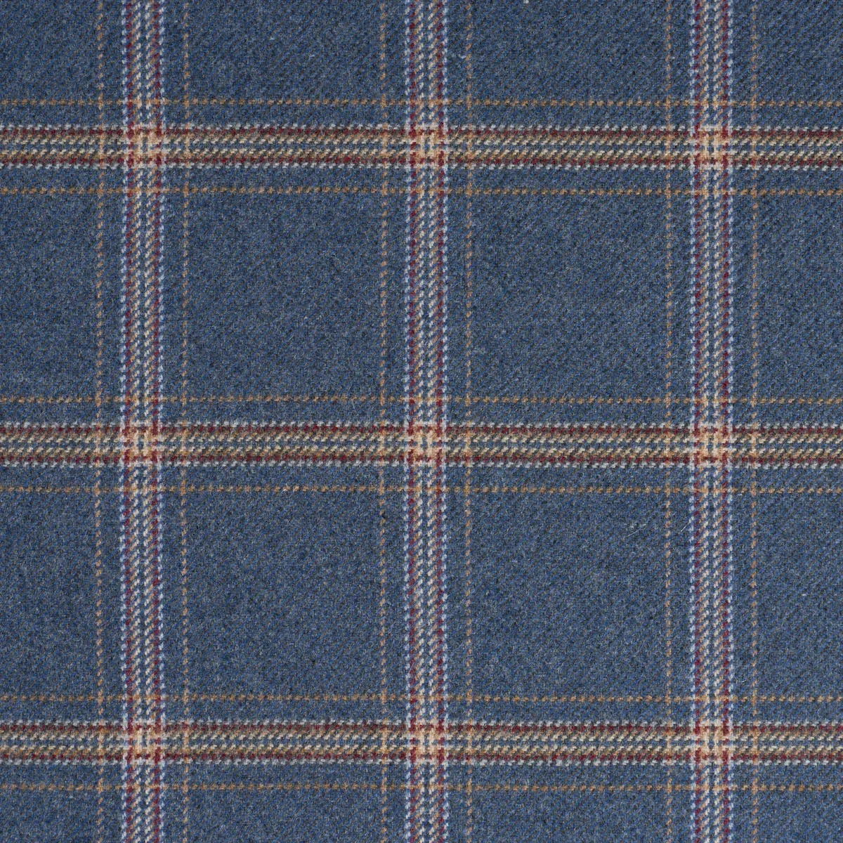 BLACKBURN MERINO PLAID fabric DENIM color by Schumacher