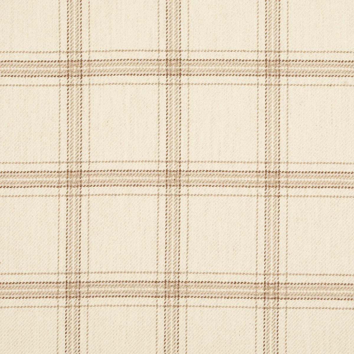 BLACKBURN MERINO PLAID fabric IVORY color by Schumacher