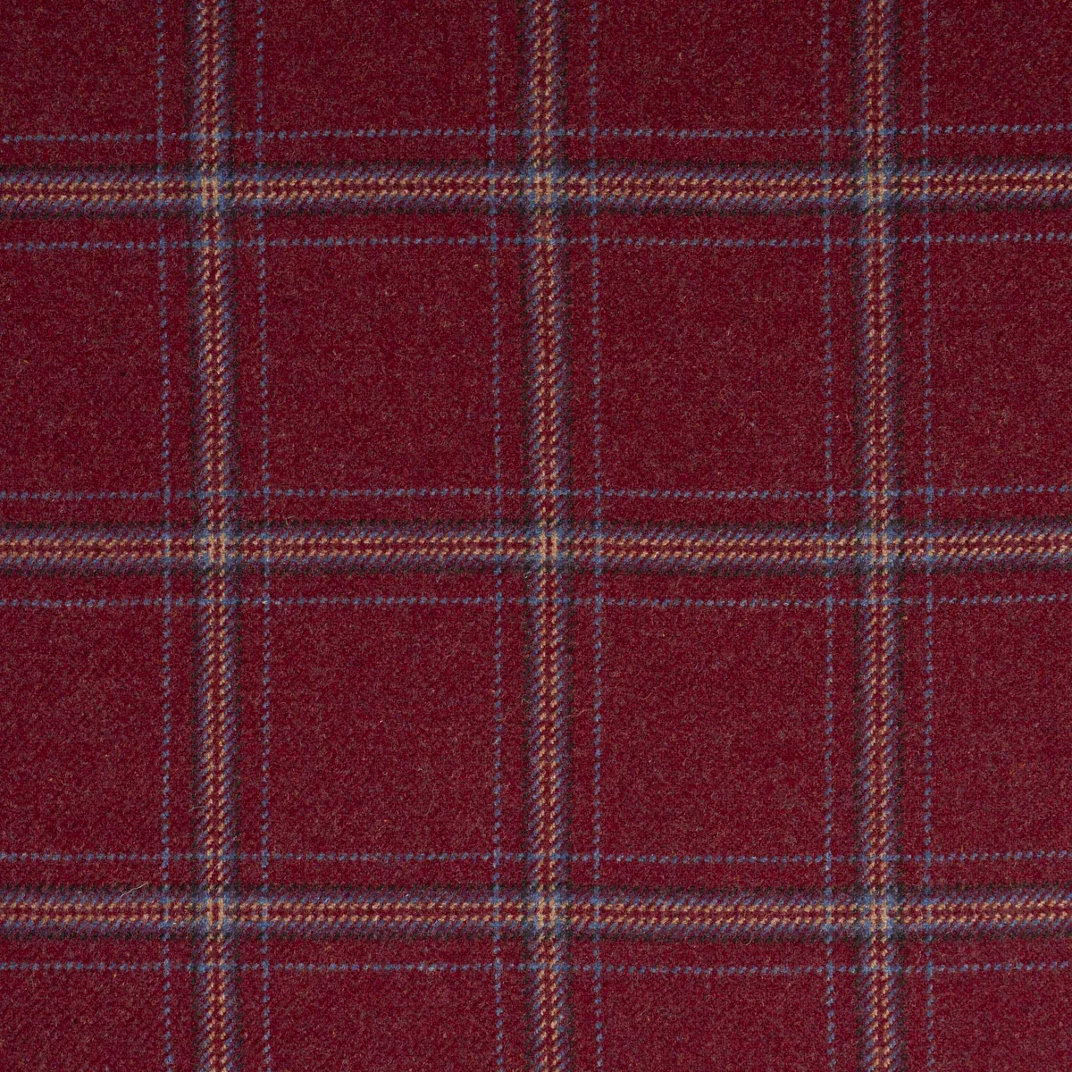 BLACKBURN MERINO PLAID fabric REDWOOD color by Schumacher