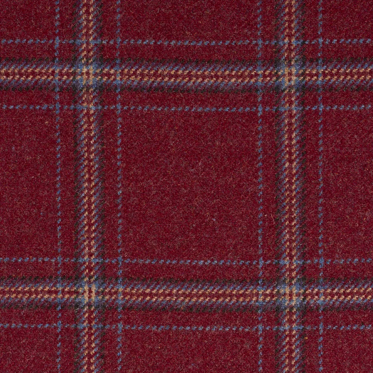 BLACKBURN MERINO PLAID fabric REDWOOD color by Schumacher