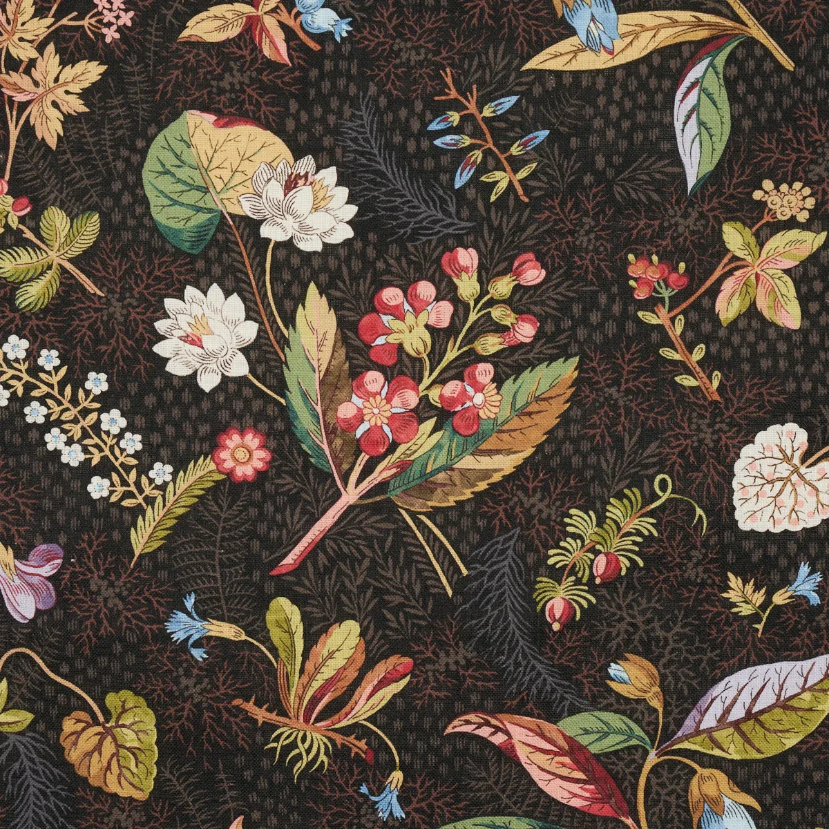 BLACKWELL LINEN Fabric – NOIR | Schumacher | Wallpaper Twins BLACKWELL LINEN fabric NOIR color by Schumacher