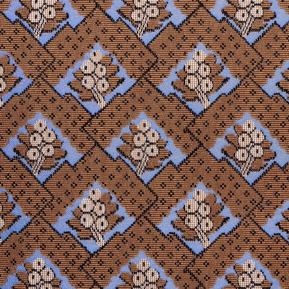 BLAIR SILK ÉPINGLÉ fabric CHARLTON BROWN color by Schumacher