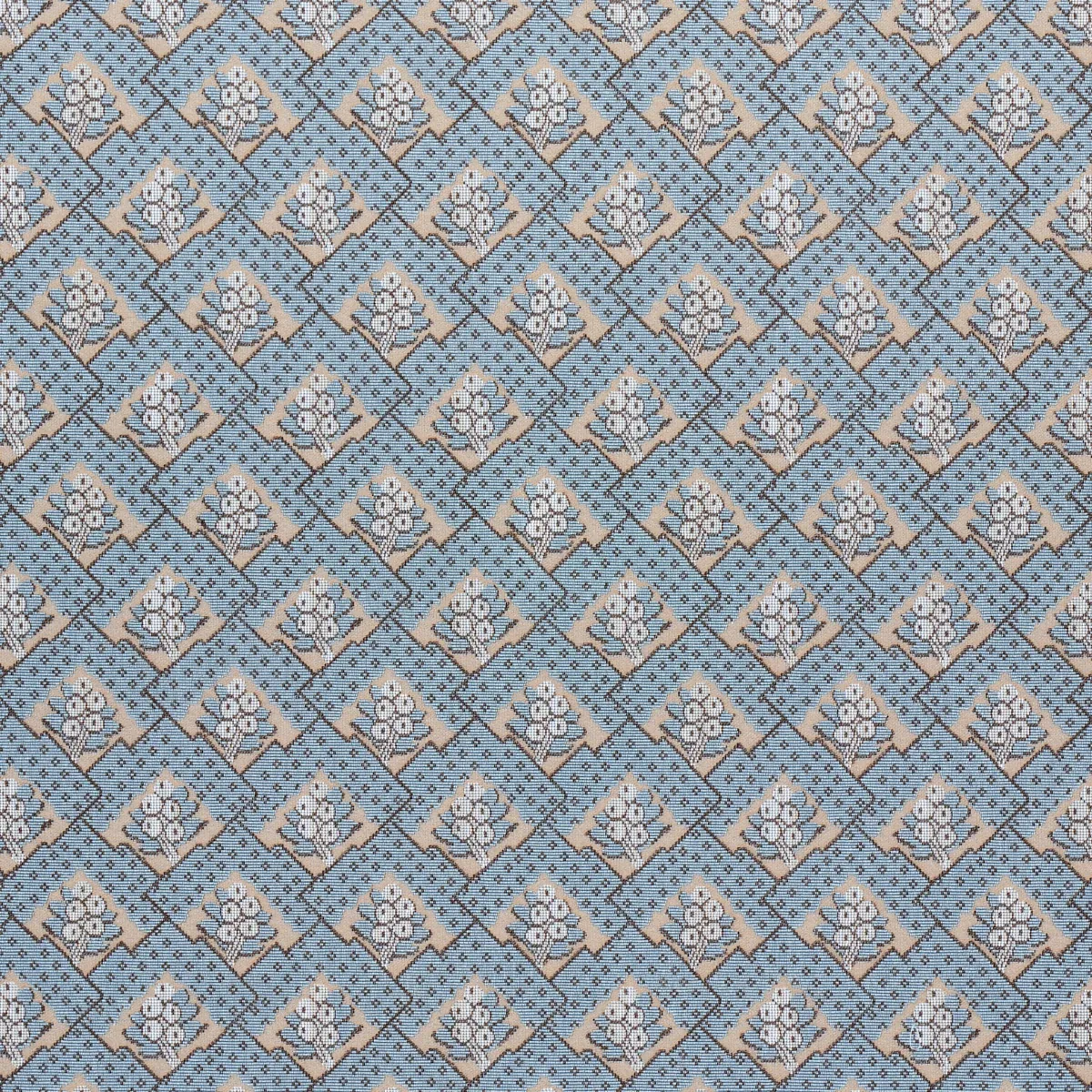 BLAIR SILK ÉPINGLÉ fabric WORCESTER BLUE color by Schumacher