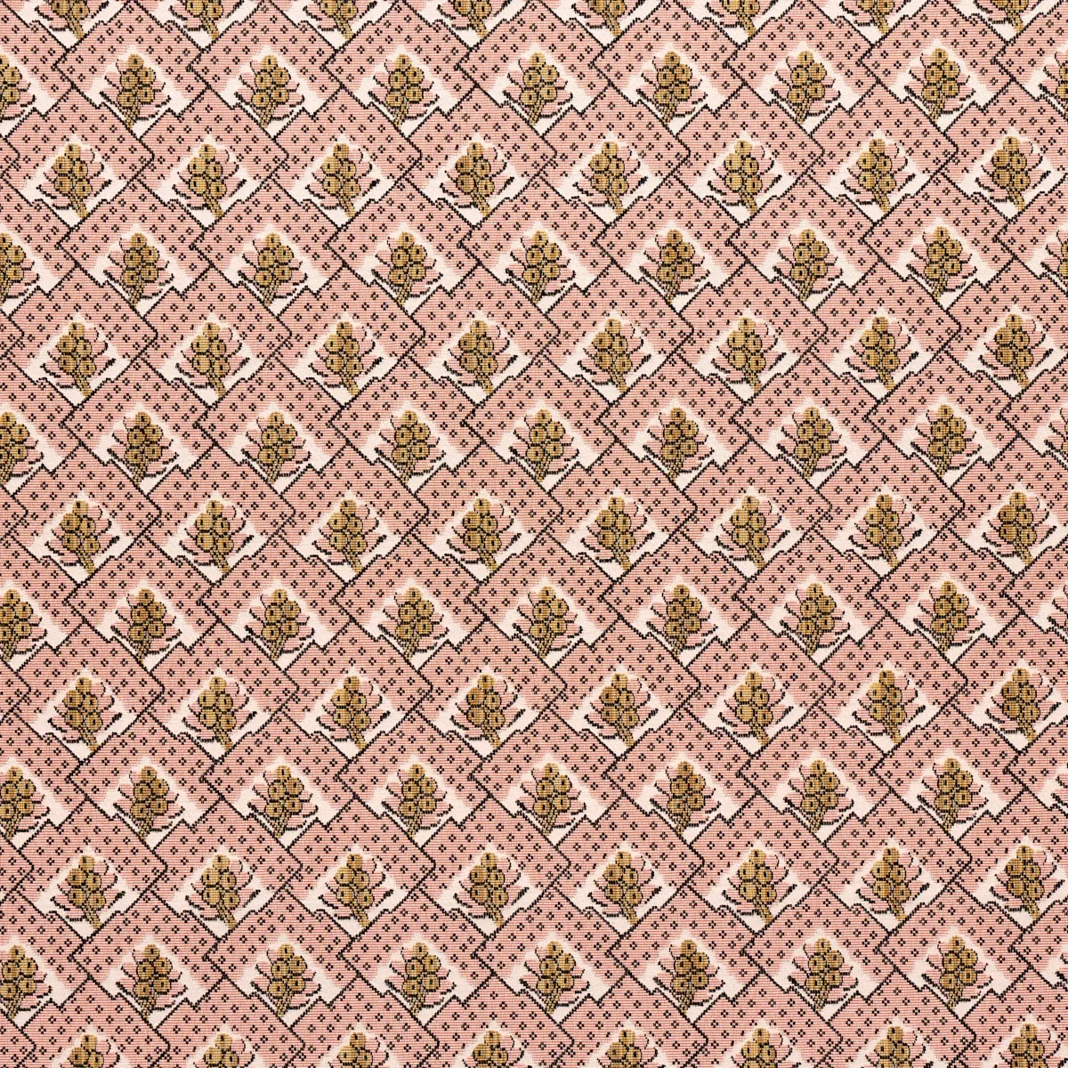 BLAIR SILK ÉPINGLÉ fabric WYTHE ROSE color by Schumacher