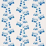 BLEEDING HEARTS fabric BLUE color by Schumacher