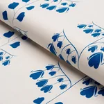 BLEEDING HEARTS fabric BLUE color by Schumacher
