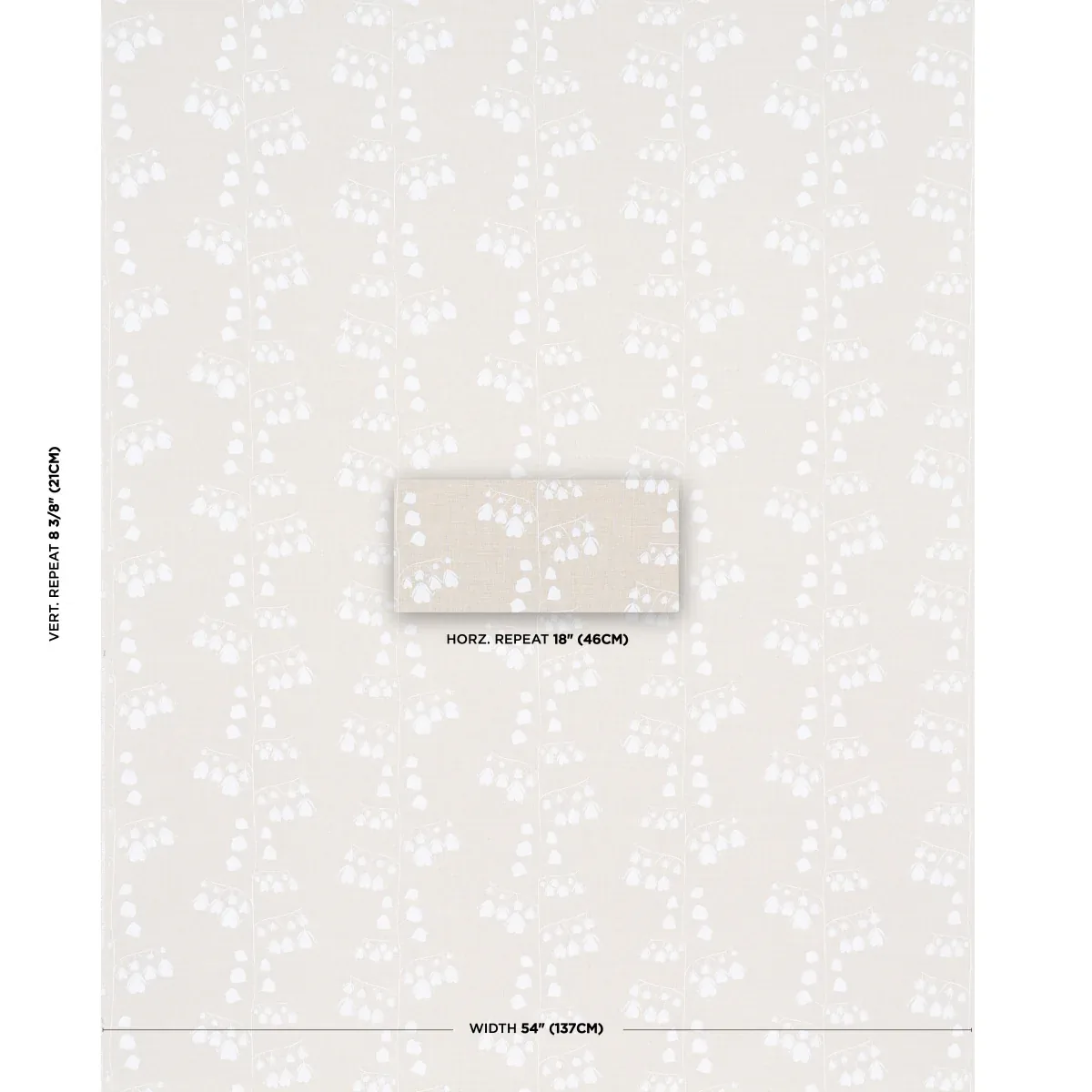 BLEEDING HEARTS Fabric – NEUTRAL | Schumacher | Wallpaper Tw BLEEDING HEARTS fabric NEUTRAL color by Schumacher