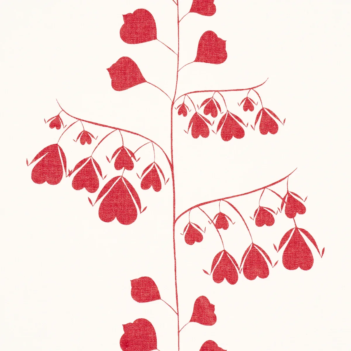 BLEEDING HEARTS Fabric – RED | Schumacher | Wallpaper Twins BLEEDING HEARTS fabric RED color by Schumacher