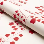 BLEEDING HEARTS Fabric – RED | Schumacher | Wallpaper Twins BLEEDING HEARTS fabric RED color by Schumacher