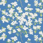 BLOOMING BRANCH fabric BLUE color by Schumacher