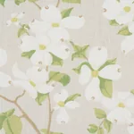 BLOOMING BRANCH Fabric – DOVE | Schumacher | Wallpaper Twins BLOOMING BRANCH fabric DOVE color by Schumacher