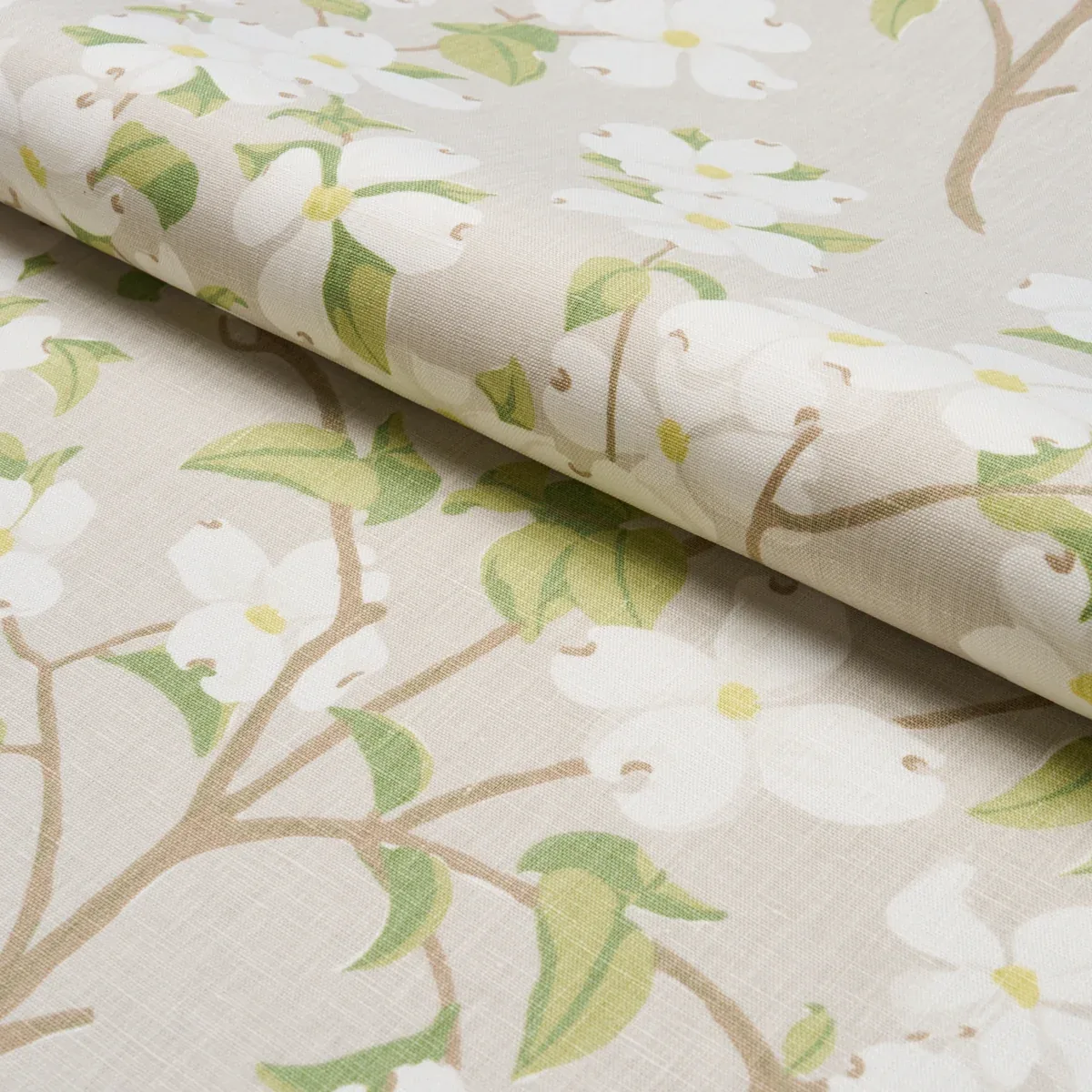 BLOOMING BRANCH Fabric – DOVE | Schumacher | Wallpaper Twins BLOOMING BRANCH fabric DOVE color by Schumacher