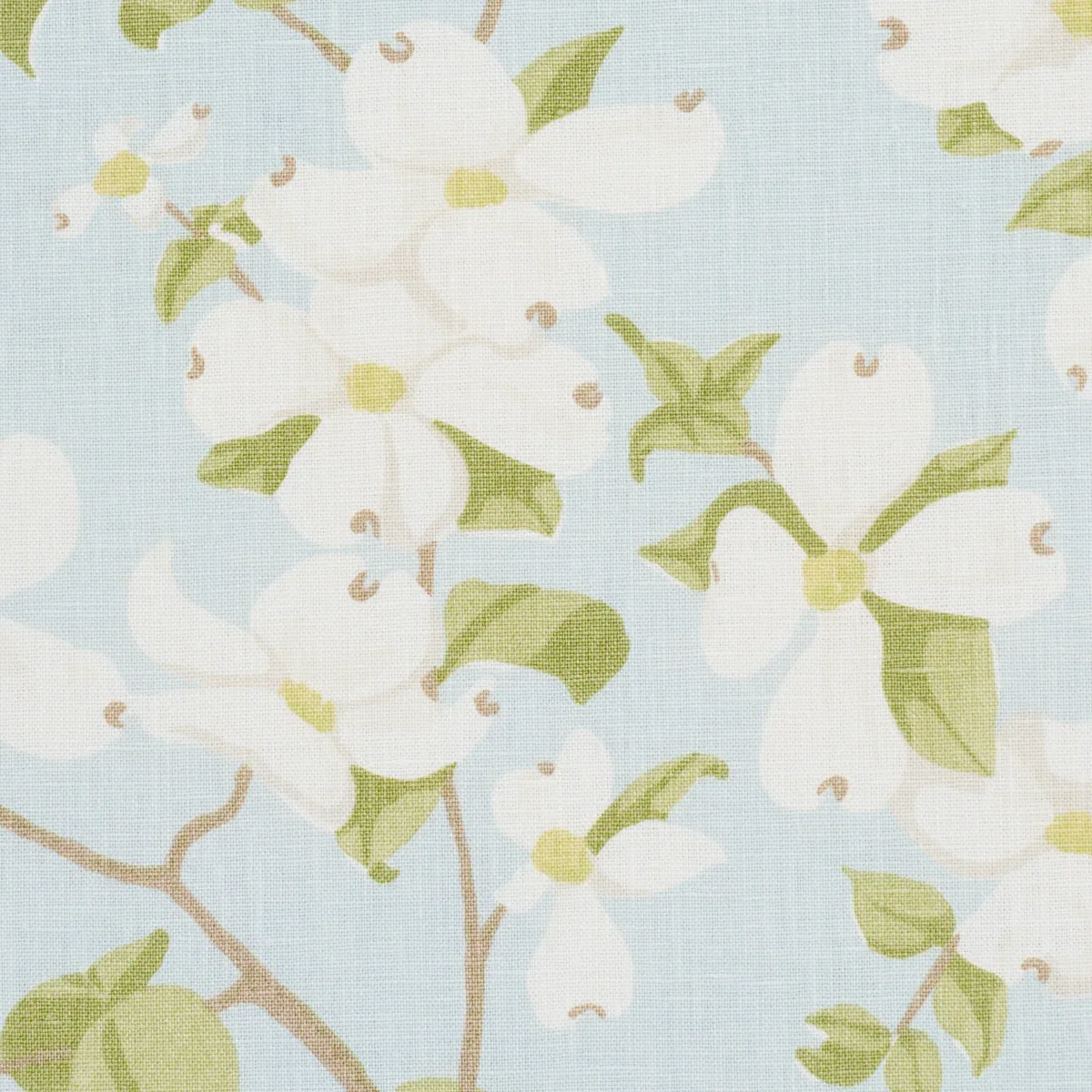 BLOOMING BRANCH fabric SKY color by Schumacher