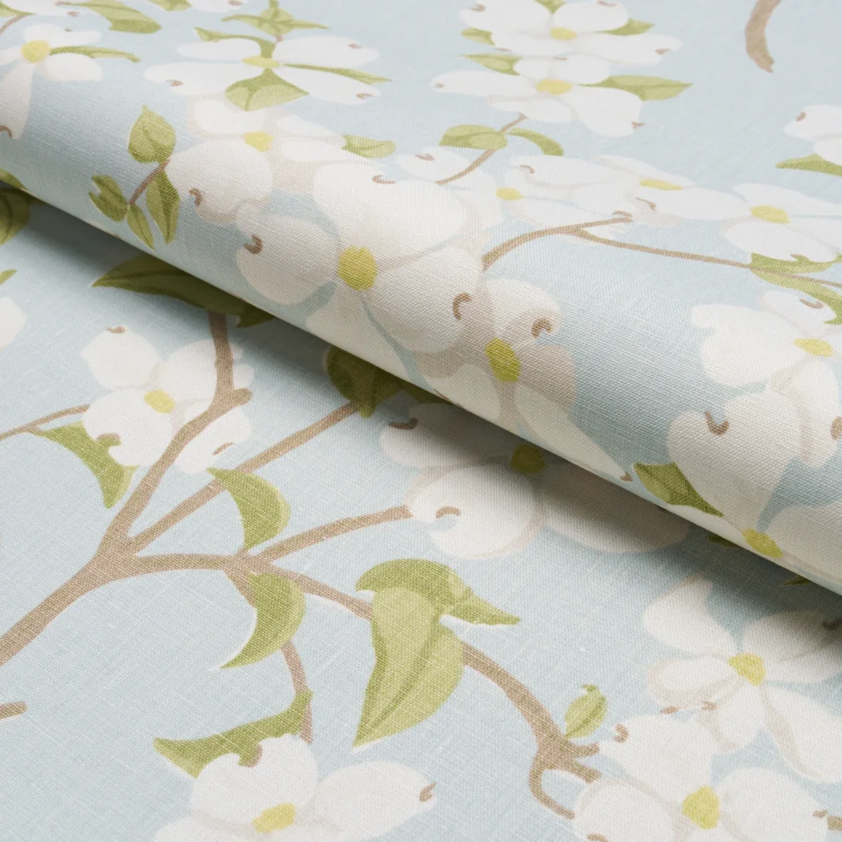 BLOOMING BRANCH fabric SKY color by Schumacher