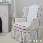 BLOOMWIND PERFORMANCE LINEN Fabric – BLUE | Schumacher | Wal BLOOMWIND PERFORMANCE LINEN fabric BLUE color by Schumacher