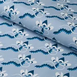 BOMBAY RAINBOW Fabric – BLEU | Schumacher | Wallpaper Twins BOMBAY RAINBOW fabric BLEU color by Schumacher
